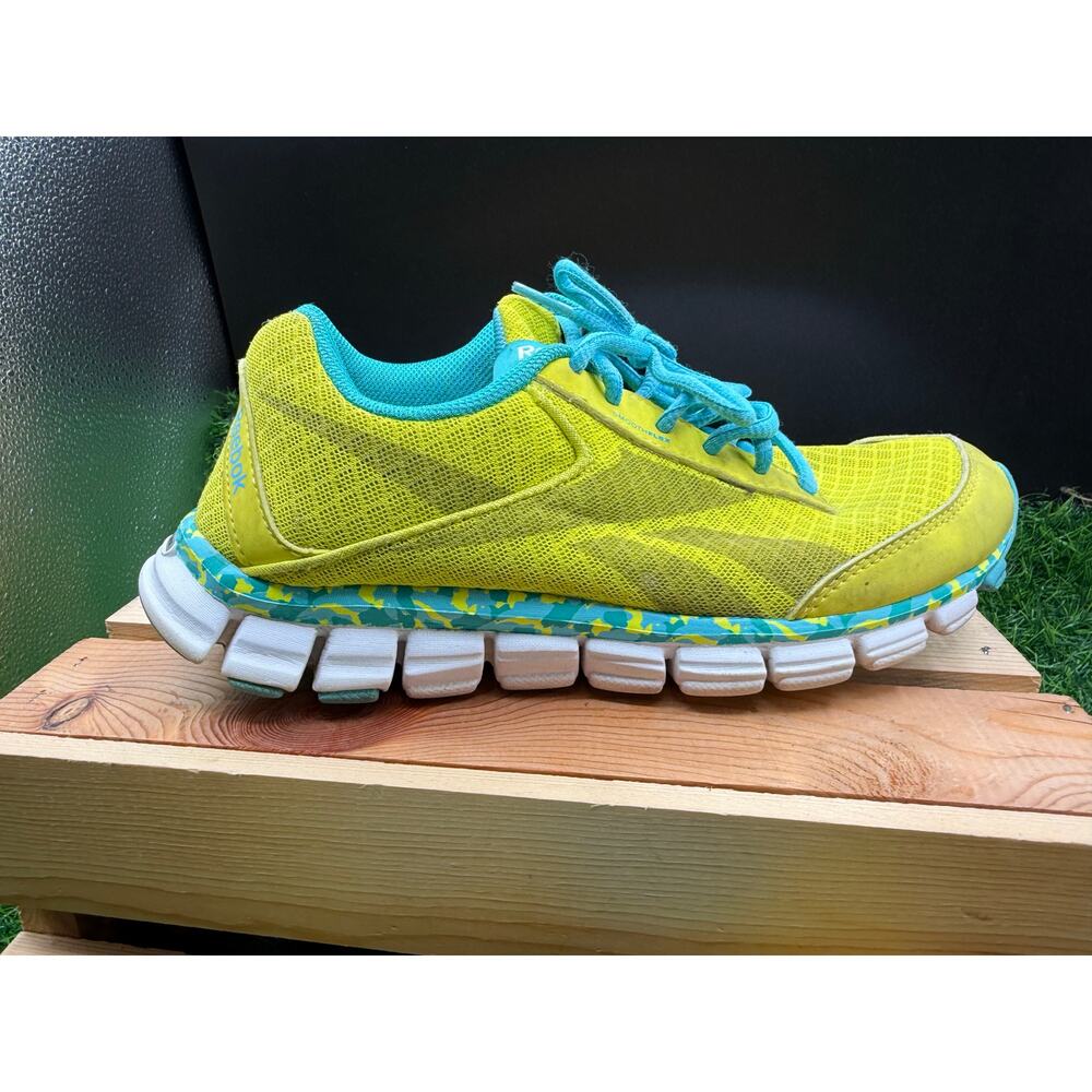 Reebok SmoothFlex Running Shoes - Neon Green/Blue- Size 6.5W